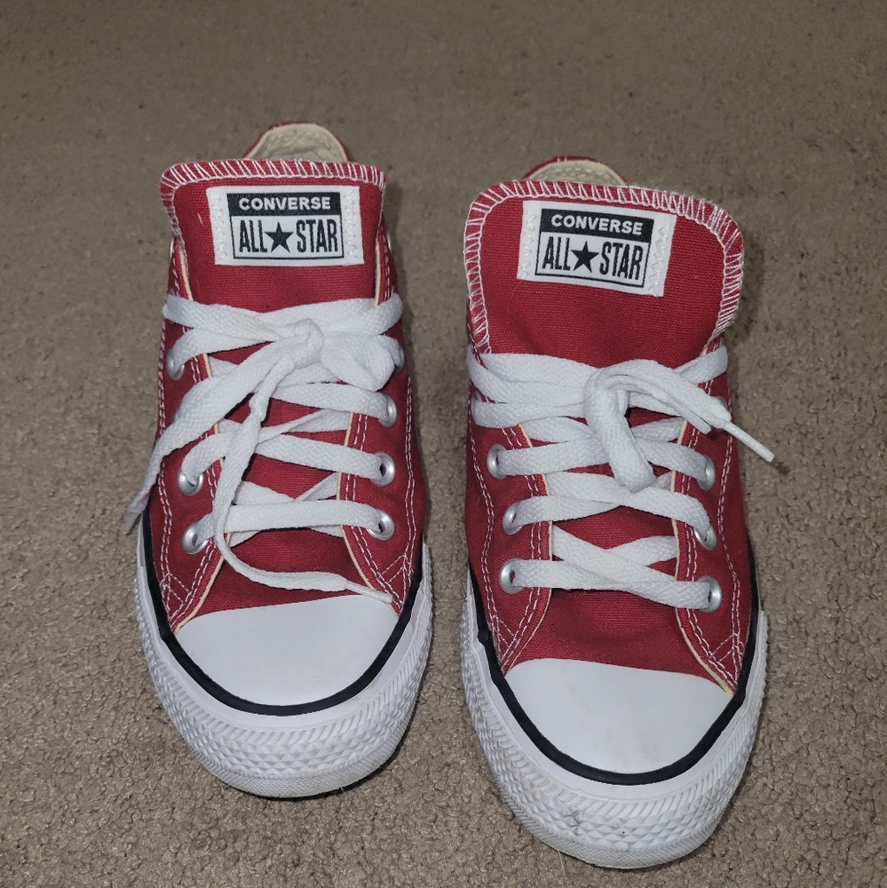 Red converse size women's size 9 men's size 7